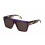 JUST CAVALLI unisex slnečné okuliare SJC032-5709FE hnedá Havana geometrický acetátový rám hnedé gradientové sklá 57/15/145 mm