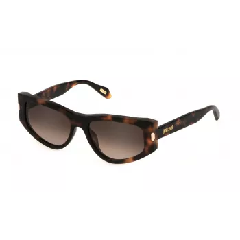 JUST CAVALLI unisex slnečné okuliare SJC034-5509AJ Havana plastový rám hnedé gradientové šošovky 55/17/140 mm