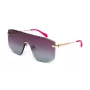 JUST CAVALLI unisex slnečné okuliare SJC111-99300Y Oversized čierny rám sivé sklá 99/00/140 mm