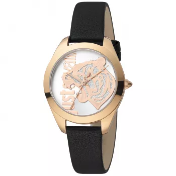 JUST CAVALLI dámske hodinky JC1L210L0025 32mm Quartz analógové hodinky - strieborný ciferník, hnedá koža