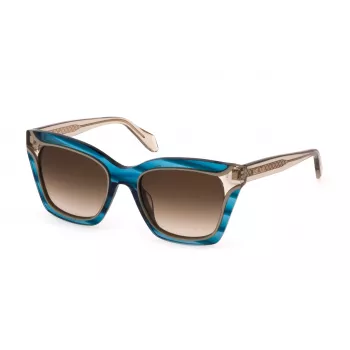 JUST CAVALLI dámske slnečné okuliare SJC024V520931 Havana acetátová obruba hnedé gradientové sklá 52 mm