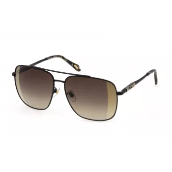 JUST CAVALLI dámske slnečné okuliare SJC030-61305G - lesklý čierny rám, sivo gradientová šošovka, 61mm