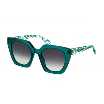 JUST CAVALLI dámske slnečné okuliare SJC088V530998 - obdĺžnikový acetátový rám s dymovými sklami