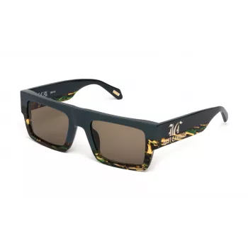 JUST CAVALLI dámske slnečné okuliare SJC103V5307RR čierny acetátový rám, hranatý tvar, sivé gradientové sklá, 53 mm