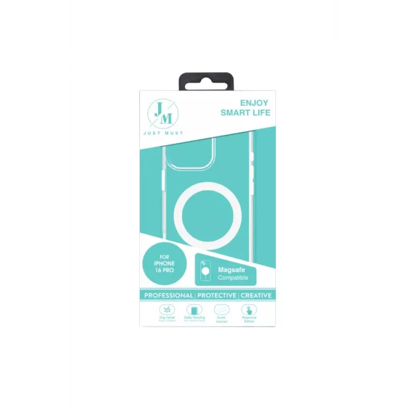 JUST MUST JM MAGSAFE CRYSTAL I pre iPhone 16 Pro Clear