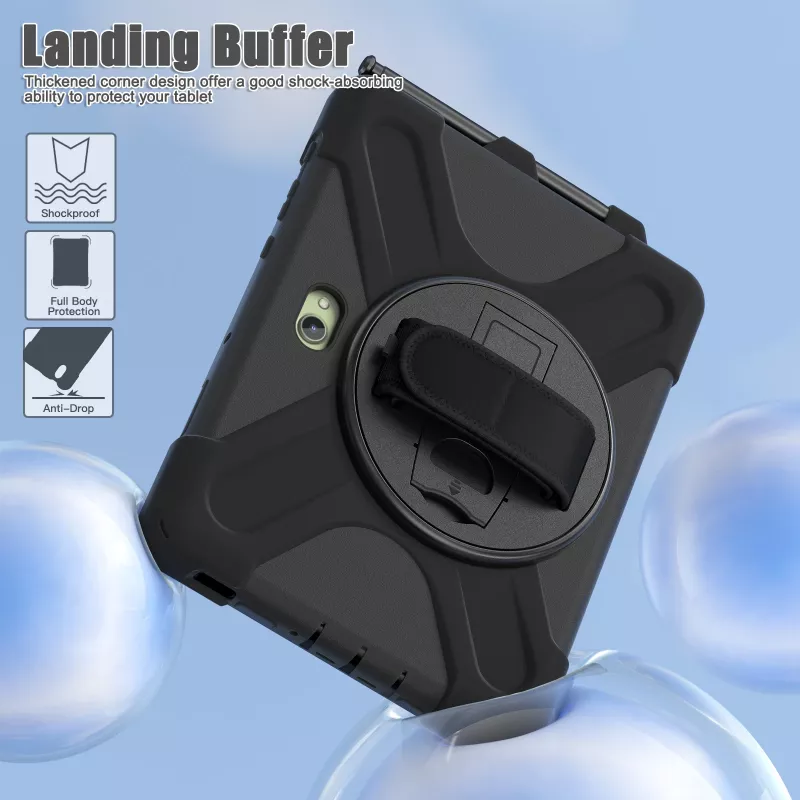 JUST MUST JM Rugged Case Grip pre Samsung Galaxy Tab Active Pro/Active4 Pro/Active5 Pro s rukoväťou čierna