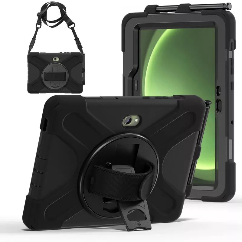 JUST MUST JM Rugged Case Grip pre Samsung Galaxy Tab Active Pro/Active4 Pro/Active5 Pro s rukoväťou čierna