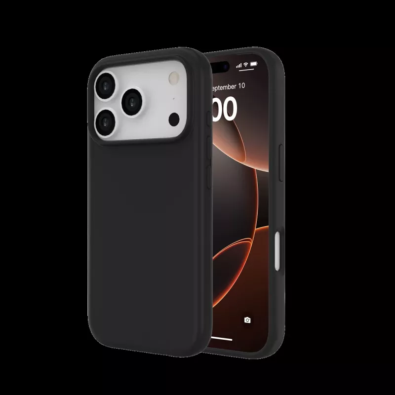JUST MUST REGULAR DEFENSE SILICONE s MAGSAFE pre iPhone 17 Pro čierne