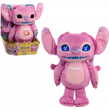 Just Play Disney Stitch Many Moods Angel plyšová hračka - ružová - 17,8 cm