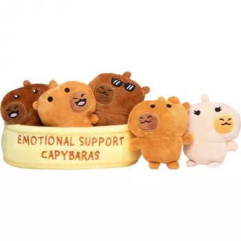 JUST PLAY Emotional Support Capybaras plyšová hračka 7 palcov hnedá/tan