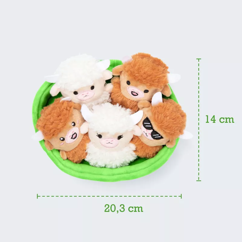 Just Play Emotional Support Highland Cow plyšová hračka - hnedá, 25 cm