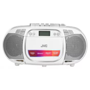 JVC RC-E451W prenosný CD prehrávač s FM/AM rádiom, AUX vstupom, Bass Boost, biela