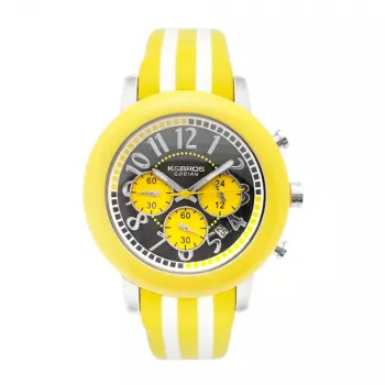 K&BROS unisex analógové hodinky 9427-3-710 43mm puzdro z nehrdzavejúcej ocele čierny ciferník kožený náramok