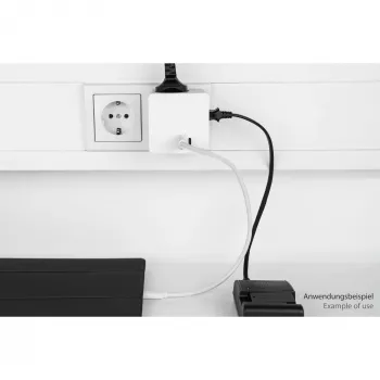 KABELMEISTER zásuvková kocka s 3x ochrannou zásuvkou, USB-C 20W PD 3.0 a USB-A 18W, 1,5m, biela