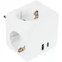KABELMEISTER zásuvková kocka s 3x ochrannou zásuvkou, USB-C 20W PD 3.0 a USB-A 18W, 1,5m, biela