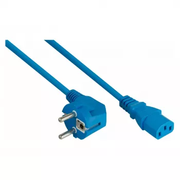 KABELMEISTER SK0130-B050 Rohový Schuko na C13 napájací kábel, modrý, 5m