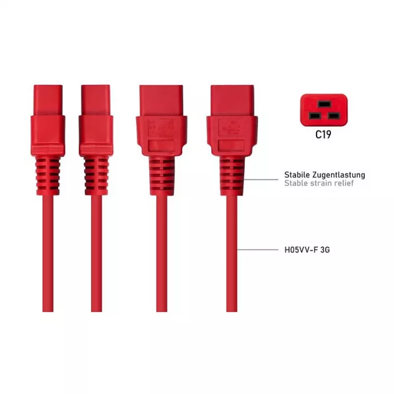 KABELMEISTER SK0190-R018 napájací kábel Schuko na IEC C13 1,8m čierny