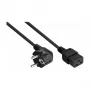 Kabelmeister SK0190-S030 90° rohový Schuko na IEC C19 napájací kábel, 3m, čierny