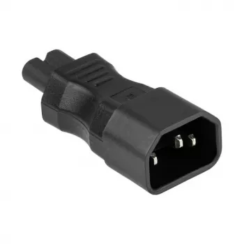 KABELMEISTER SKA-1470S IEC C14 na C7 napájací adaptér – 250 V / 2,5 A, čierna