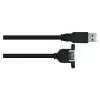 Kabelmeister USB 3.0 predlžovací kábel na panel, USB-A konektor samec na USB-A konektor samica, 0,5 m, čierny, UL certifikovaný