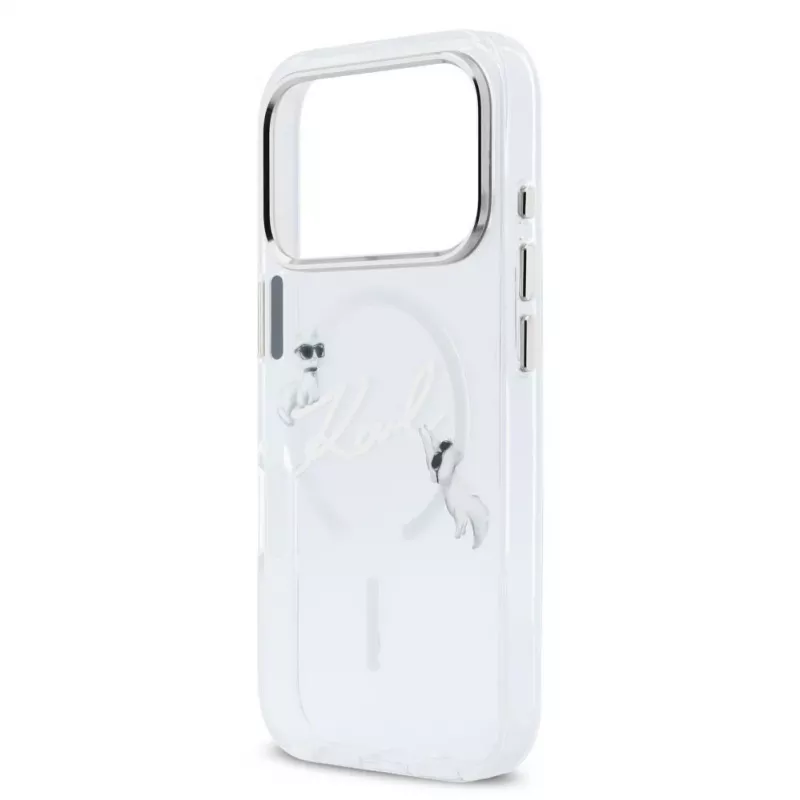 Karl Lagerfeld Apple iPhone 18 Pro Max HC MagSafe IML Clear Case s logom Karl Script transparentné