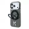 Karl Lagerfeld IML Ring Stand 360 Kameo Metal MagSafe puzdro pre iPhone 18 Pro Max / 17 Pro Max - čierne