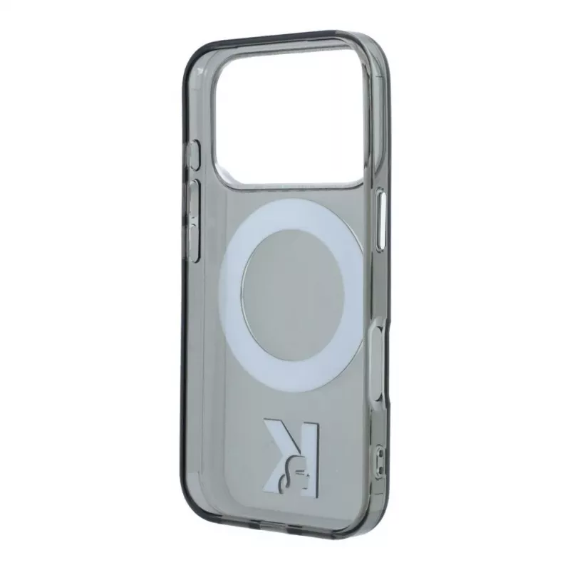 Karl Lagerfeld IML Ring Stand 360 Kameo Metal MagSafe puzdro pre iPhone 18 Pro Max / 17 Pro Max - čierne