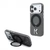 Karl Lagerfeld iPhone 18 Pro / 17 Pro MagSafe IML Ring Stand 360 Kameo Metal puzdro - čierne