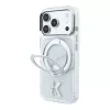 Karl Lagerfeld iPhone 18 Pro Max / 17 Pro Max MagSafe IML Ring Stand 360 Kameo Metal transparentné puzdro
