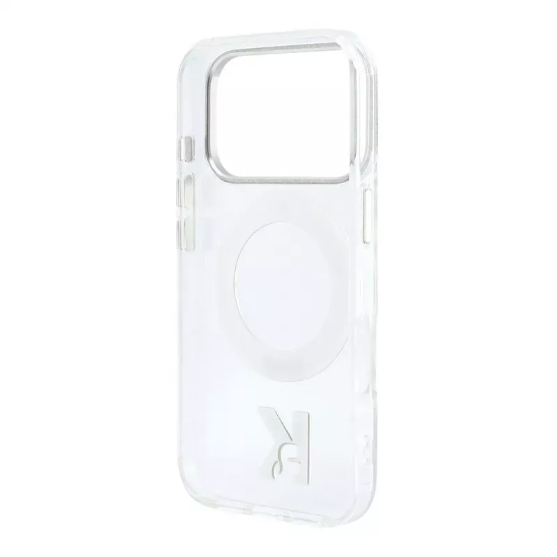 Karl Lagerfeld iPhone 18 Pro Max / 17 Pro Max MagSafe IML Ring Stand 360 Kameo Metal transparentné puzdro