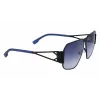 KARL LAGERFELD KL339S-1 unisex hranaté slnečné okuliare - čierny rám, sivé sklá, 61 mm