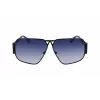 KARL LAGERFELD KL339S-1 unisex hranaté slnečné okuliare - čierny rám, sivé sklá, 61 mm