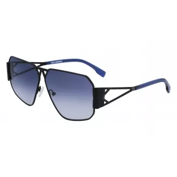 KARL LAGERFELD KL339S-1 unisex hranaté slnečné okuliare - čierny rám, sivé sklá, 61 mm