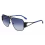 KARL LAGERFELD KL339S-1 unisex hranaté slnečné okuliare - čierny rám, sivé sklá, 61 mm