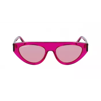 KARL LAGERFELD KL6043S-86 dámske hranaté acetátové slnečné okuliare čierna/sivá 52 mm