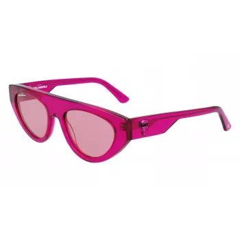 KARL LAGERFELD KL6043S-86 dámske hranaté acetátové slnečné okuliare čierna/sivá 52 mm