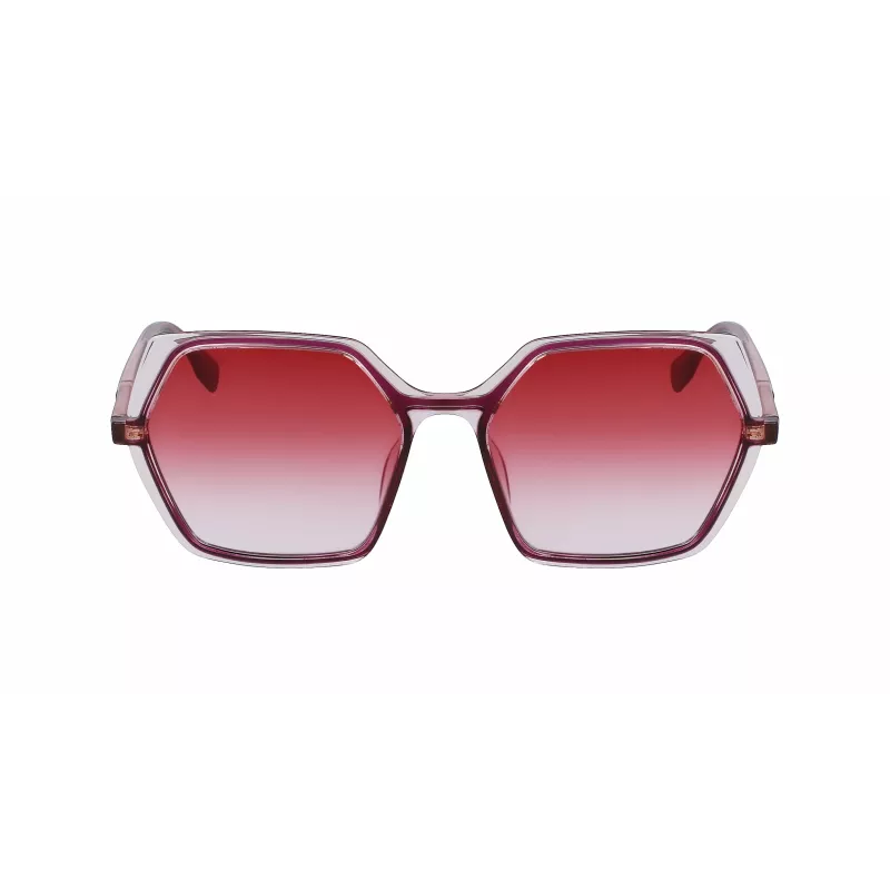 KARL LAGERFELD KL6083S-626 dámske cat eye slnečné okuliare čierna sivý prechod 56mm