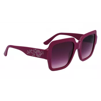 KARL LAGERFELD KL6104SR-501 Dámske hranaté slnečné okuliare čierna/sivá 53 mm