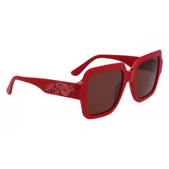 KARL LAGERFELD KL6104SR-600 Dámske Cat Eye slnečné okuliare Shiny Red Grey Gradient 53 mm