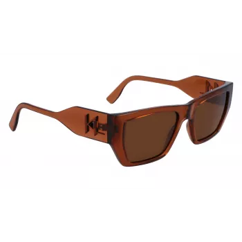 KARL LAGERFELD KL6123S541824 unisex slnečné okuliare, lesklý čierny rám, sivé sklá, 54/18/140 mm