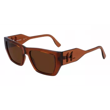KARL LAGERFELD KL6123S541824 unisex slnečné okuliare, lesklý čierny rám, sivé sklá, 54/18/140 mm
