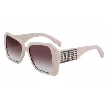 KARL LAGERFELD KL6140S531710 Dámske obdĺžnikové slnečné okuliare čierna/sivá 53 mm