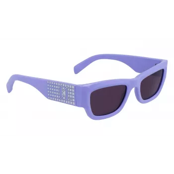 KARL LAGERFELD KL6141S522154 dámske slnečné okuliare v tvare mačacích očí - čierny acetátový rám, sivo gradientové sklá, 52 mm