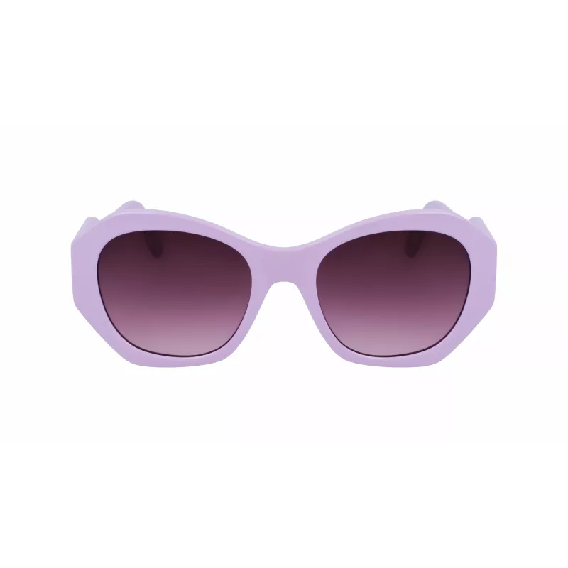 KARL LAGERFELD KL6146S-516 dámske hranaté slnečné okuliare – čierny rám, sivé gradientové šošovky 54/20/140 mm