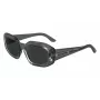 KARL LAGERFELD KL6167S-020 dámske hranaté slnečné okuliare - čierny acetátový rám, sivé smoke sklá, 53 mm