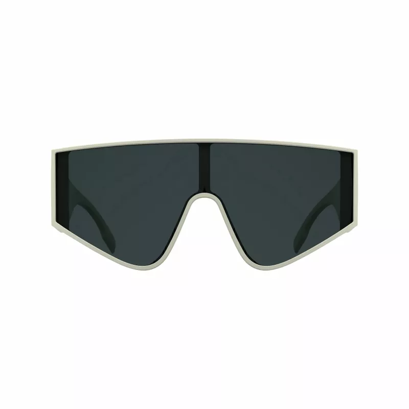 KARL LAGERFELD KL6209S-105 unisex hranaté slnečné okuliare, lesklý čierny rám, sivé sklá, 65/19/140 mm