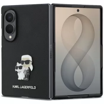 Karl Lagerfeld PU Saffiano Karl and Choupette puzdro pre Samsung Galaxy Z Fold8 čierna