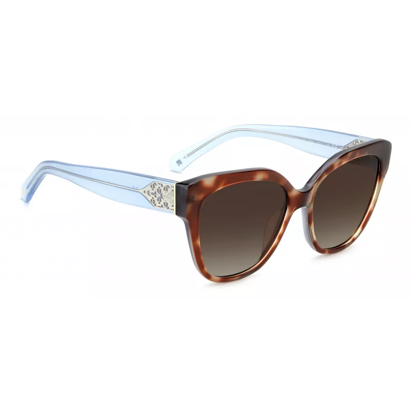 KATE SPADE SAVANNAGSIPRF dámske slnečné okuliare - havannový acetátový rám, hnedé gradientné sklá, 57/17/140 mm