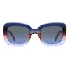 KATE SPADE dámske Bellamy hranaté acetátové slnečné okuliare Havana Brown Gradient 52mm