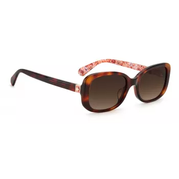 KATE SPADE dámske Dionna Cat Eye slnečné okuliare - čierny acetátový rám so sivými gradientovými sklami - 52/17/140 mm